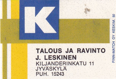 Jyväskylä. Talous ja Ravinto J. Leskinen, Kesko  , 7/12