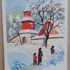 Maasio: Väkeä menossa joulukirkkoon, p. 1943 rivil. Jakarila - pikkukuva 1
