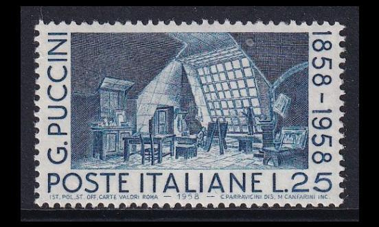 Italia 1012 ** Säveltäjä Giacomo Puccini (1958)