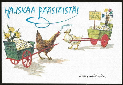 Jenny Nyström pääsiäiskortti (1983)
