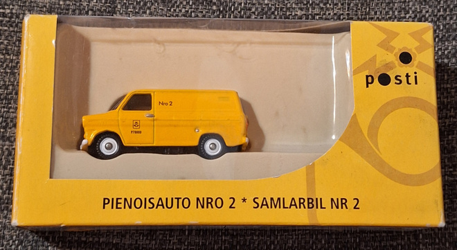 Ford Transit Postiauto. Numeroitu pienoismalli