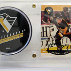 Jaromir Jagr RC #68 Penguins, Puck & Card Holder AUTOGRAPH - pikkukuva 1