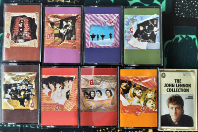 BEATLES BOX 1-8 & JOHN LENNON COLLECTION-KASETIT YHT 9 kpl