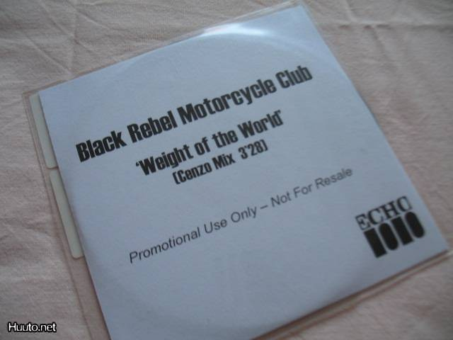 Black Rebel Motorcycle Club Weight of the world promo cds