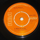 7" ELVIS - A Mess Of Blues - single 1976 rockabilly  EX - pikkukuva 2
