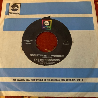 THE IMPRESSIONS: Sometimes I Wonder * Don’t Cry My Love* US
