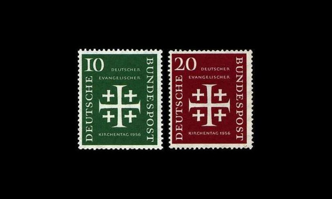 Saksa 235-6 ** Evankeliset kirkkopäivät (1956)