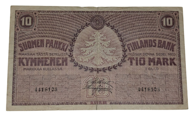 10 Markkaa 1918 4416103 kl 3