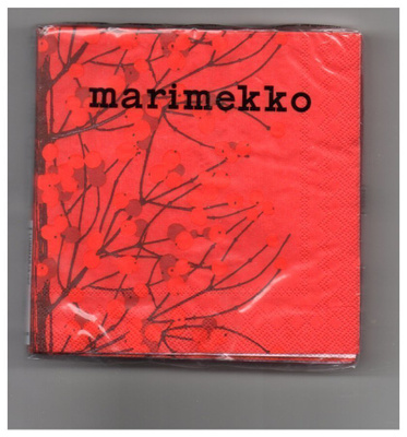 MARIMEKKO °°LUMIMARJA°°- SERVETTIPAKETTI / (RED) uusi