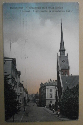 Helsinki,Unioninkatua ja saksalainen kirkko,1909 -> Ruotsiin