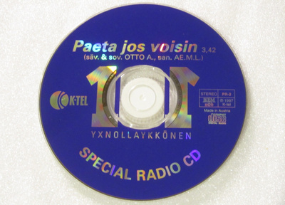 101 Yxnollaykkönen • Paeta Jos Voisin PROMO CD-Single