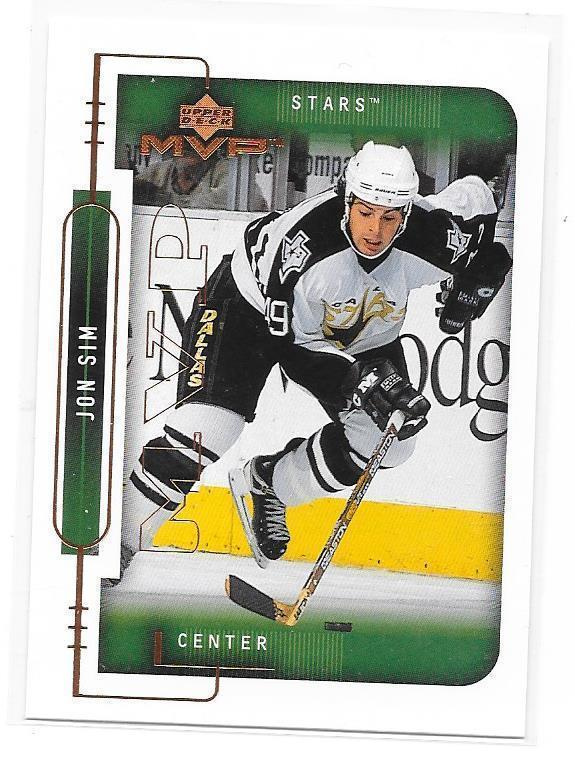 1999-00 Upper Deck MVP #66 Jon Sim Dallas Stars RC
