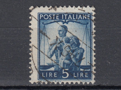 Italia 1945 Mi 694A Work, Justice and Family