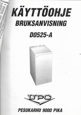 Käyttöohje - UPO Pesukarhu 9000