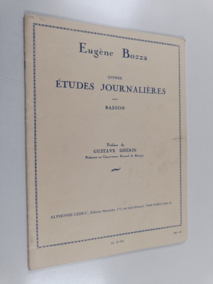 Bozza Eugene : Etudes Journalieres pour basson