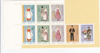 postimerkit suomen muinais- ja kansallispuvut  1972,  8 KPL