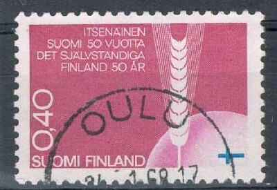 1967 itsenäisyys 40p Oulu-68 kaunis