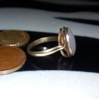 Vintage Gold double Kuukivi sormus 60 luvulta - pikkukuva 3