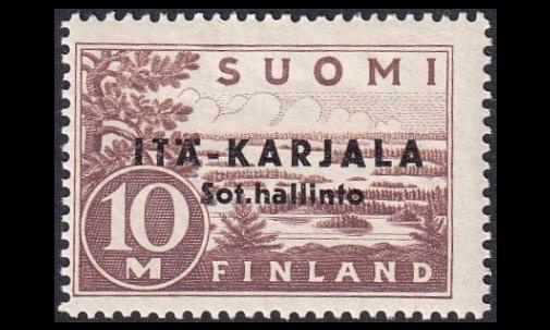 IK_7 ** Itä-Karjala 10mk musta lisä (1941)