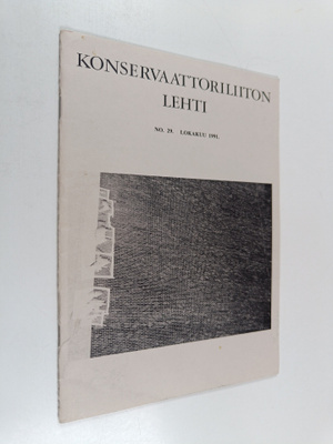 Konservaattoriliiton lehti n:o 29, lokakuu 1991