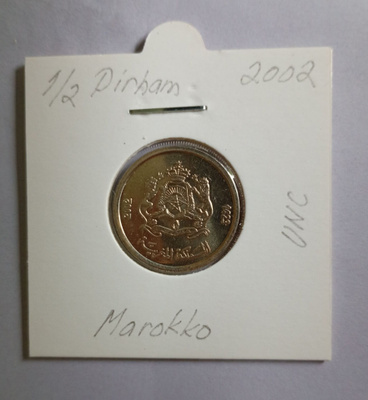 Marokko ½ Dirham v.2002 Y#116