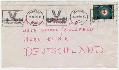 1967 PR  40p kirje Saksaan