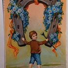 Lapsi, jättimäinen hevosenkenkä, lemmikkiköynnös, p. 1907 - pikkukuva 1