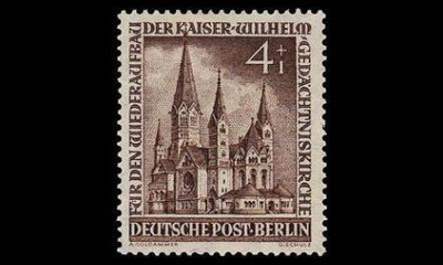 Berlin 106 ** Kirkko 4+1 Pf (1953)