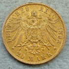 Kultaraha Saksa, 20 Mark 1893 Hamburg J, kulta - pikkukuva 2