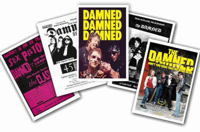 THE DAMNED -- juliste setti A4 x 5 (mm. UPEA lahja !!!) #1