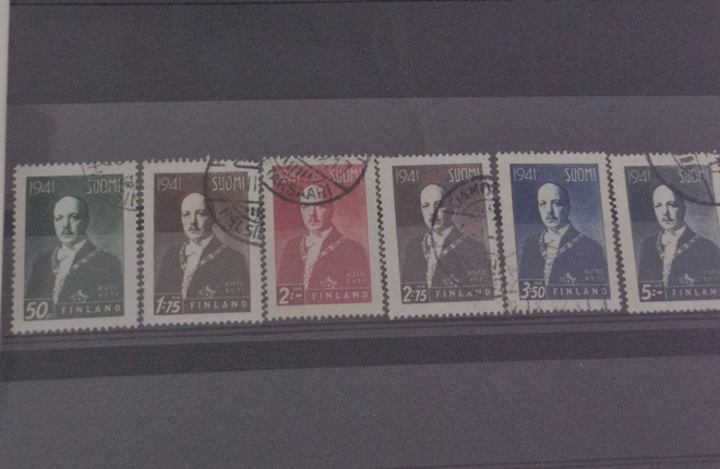 1941 PRESIDENTTI RISTO RYTI SARJA LEIMATTUNA, LAPE 242-247