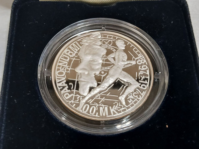 Hopea rahaa-100 markkaa 1997 Paavo Nurmi