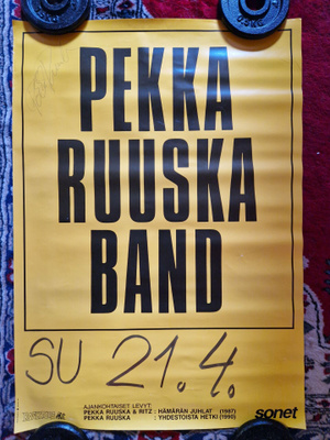 Pekka Ruuska Vintage Keikkajuliste.Nimmarilla 1990-luvulta