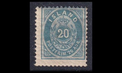 Islanti 14Ba * Ovaali 20 Aur (12¾) (1882)