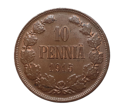 10 Penniä 1915 - Hyväkuntoinen!