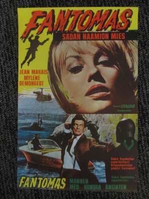Fantomas - Sadan naamion mies (1964) - vanha elokuvajuliste
