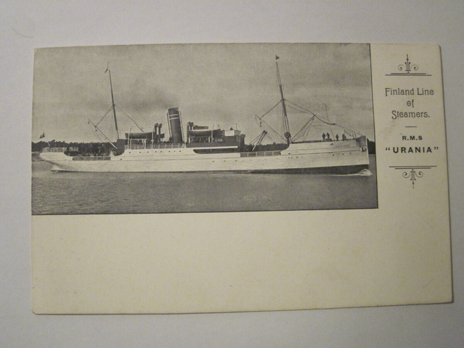 VANHA Postikortti Laiva Urania 1900-luku