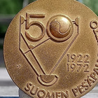 Suomen Pesäpalloliitto 1922- 1972. Halkaisija - 38 mm. - pikkukuva 3