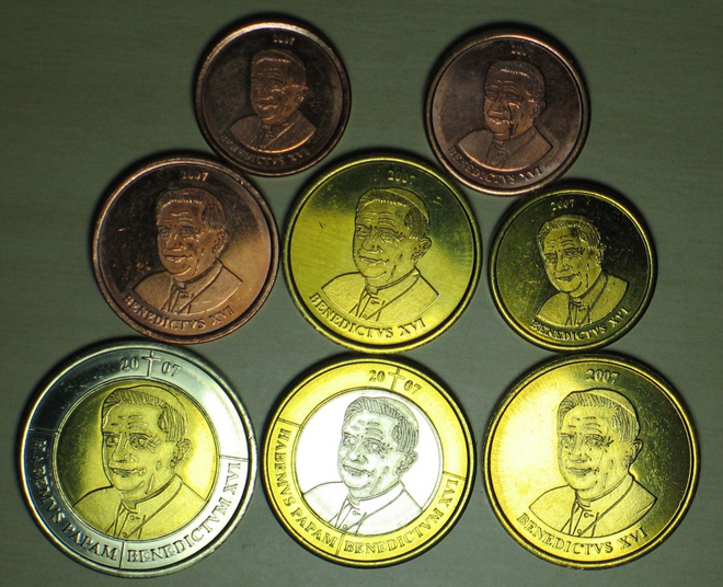 2007 VATIKAANI 1c - 2euro koe-eurot