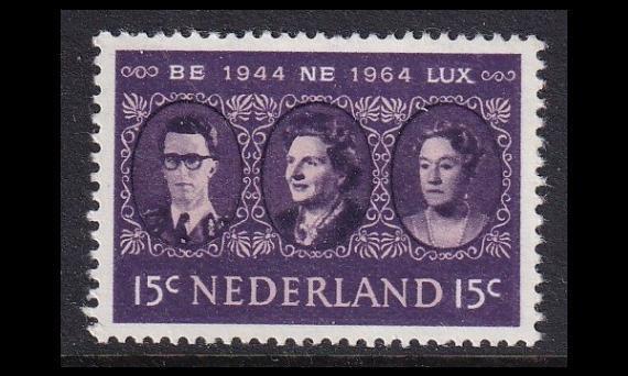 Alankomaat 829 ** Benelux-maiden tulliunioni 20v (1964)