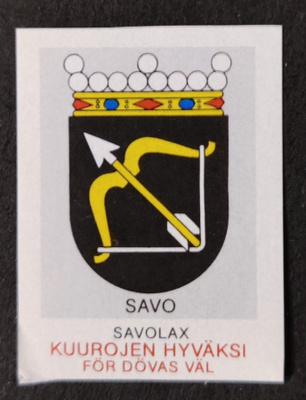 Kuurojen hyväksi - Savo kirjeensulkija / tarra **