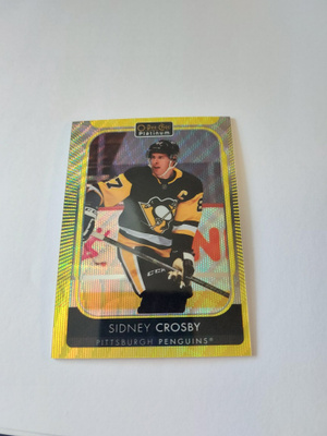21-22 OPC Platinum Neon Yellow Surge #87 Sidney Crosby