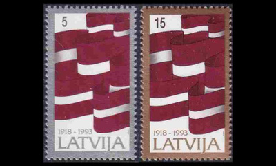 Latvia 361-2 ** Latvia 75v (1993)