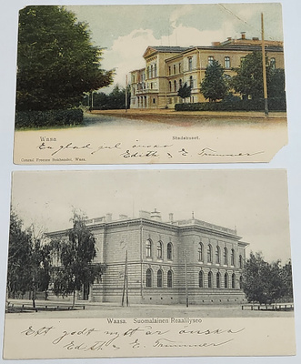 Vaasa - Postikortit 2 erilaista 1903 ja 1906