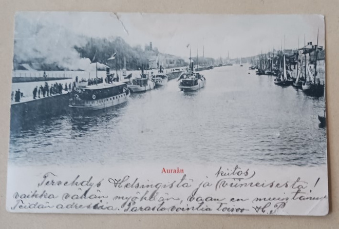Turku, Höyrylaivasatama ja Halkosatama, Aurajoki, p. 1903