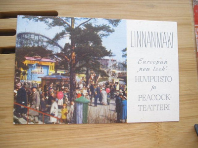 Vanha värillinen Hesa Linnanmäki postikortti