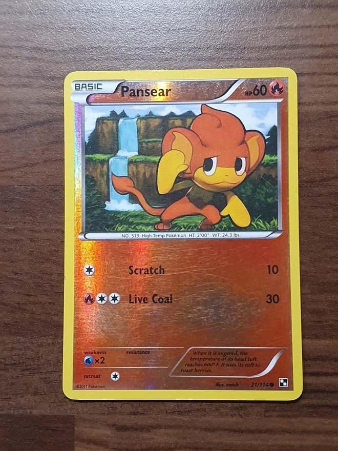 Pokemon Pansear Reverse holo 21/114