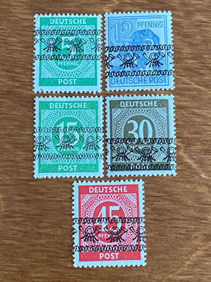 SAKSA 1948 BRITTI/AMERIKKA SEKTORI MERKIT**