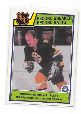 1983-84 OPC #214 Rick Middleton , Boston Bruins