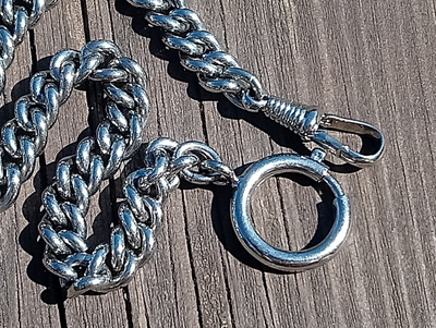 Hopeanväriset taskukellonperät pituus - 250 mm.